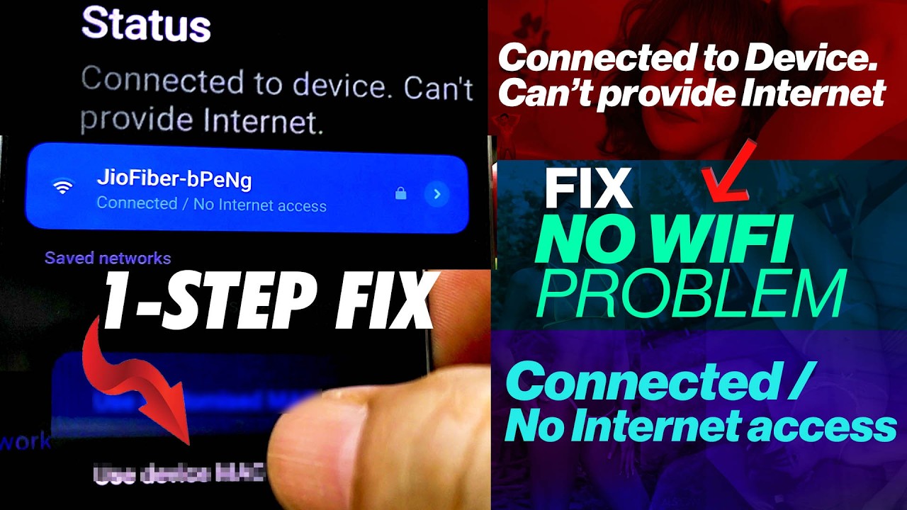 How to fix no Wifi connected to Device Cant provide Internet not working Poco F7 Jio Fiber Issue