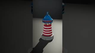 Cartoon lighthouse,