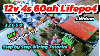 12V 4S 60A 32650 Lifepo4 Lithium Battery Pack Diy
