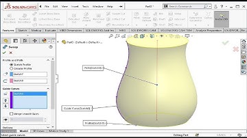 Solidworks Tutorials | Sweep with guide curve solidworks