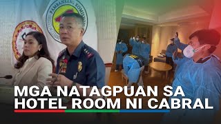 Kutsilyo, Ilang Gamot Natagpuan Sa Tinutuluyang Hotel Ni Cabral Ayon Sa Pnp Abs-Cbn News