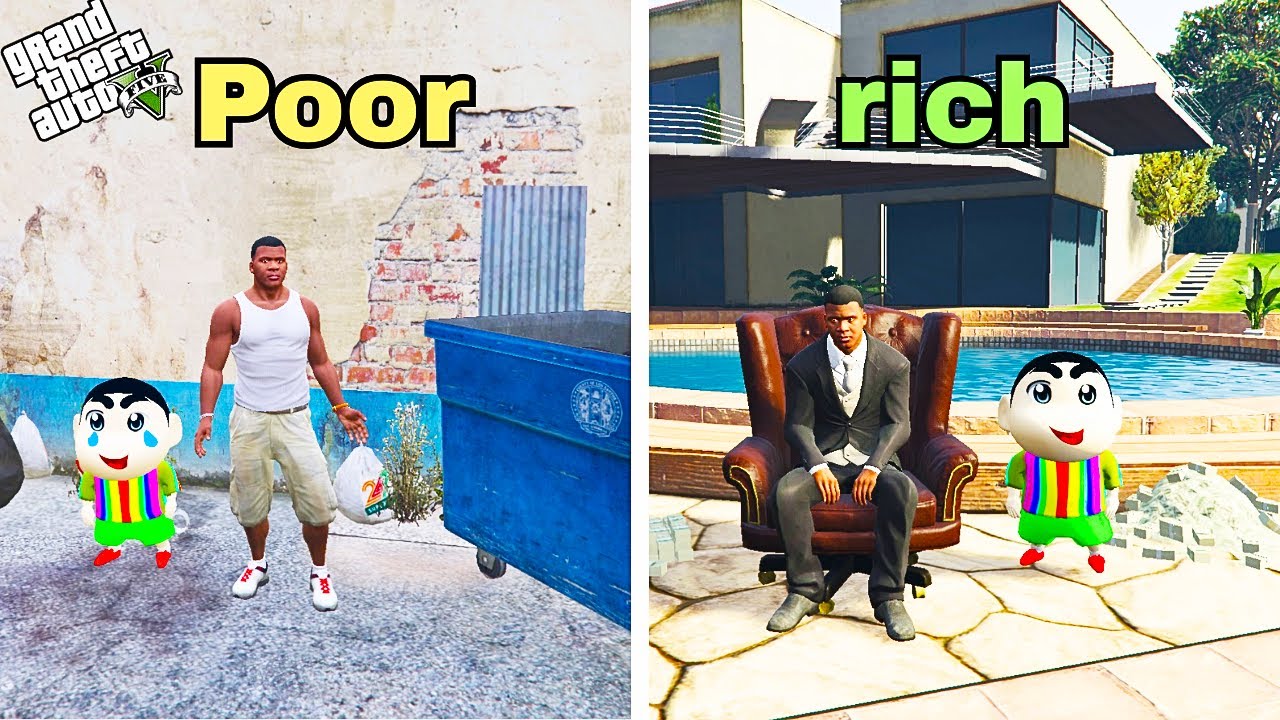 GTA 5 | Shinchan & Franklin Poor to Rich Story with Small Shorrom