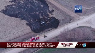 Authorities confirm fiery helicopter crash in rural Audubon County