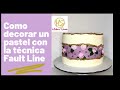 Como decorar un pastel con la técnica #faultine - fault line cake idea #notmydesign