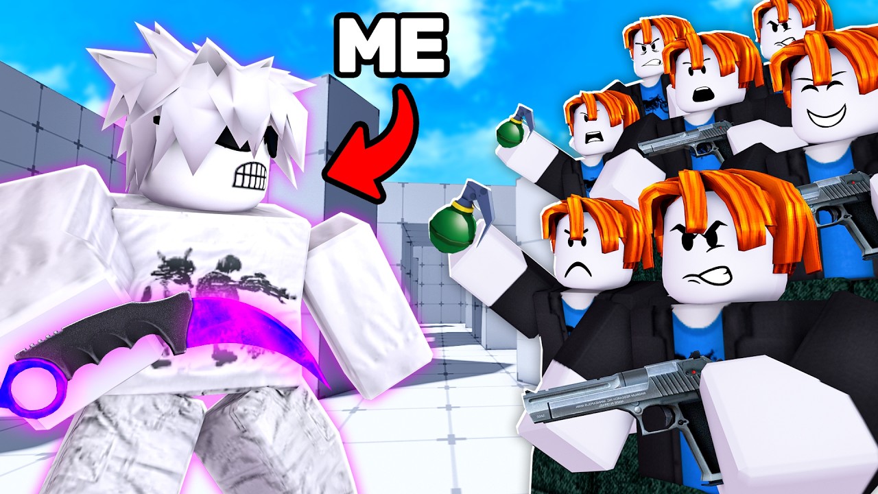 #1 Knife Player VS 10 NOOBS In Roblox Rivals!