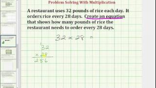 Write a Multiplication Equation From a Word Problem (Common Core 3/4 Math Ex 15)