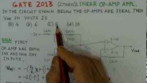 Video Solution To GATE ECE 2013 Problem-Linear Op Amp Applications