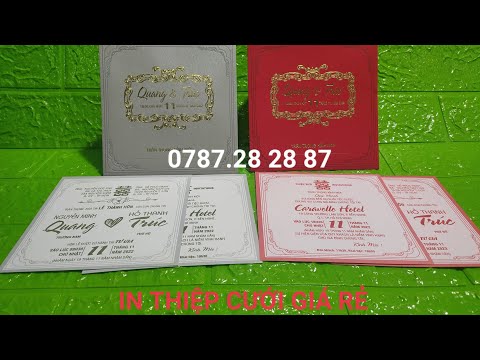 Video #1001 Mẫu thiệp cưới giá rẻ -Thiệp cưới mẫu mới /... - youtube