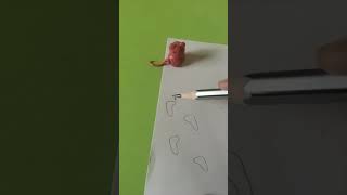How to draw foot prints / cartoon for kids