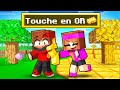 Minecraft mais tout ce que je touche se transforme en or 