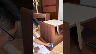 Easy-to-Use Wood Grain Stickers – Quick & Affordable Furniture Makeover part652#homedecor  #diy