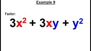 Algebra - Ch. 7: Factoring Practice Problems (10 of 21)  Example 9