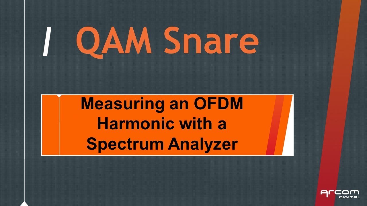 Ofdm Analyzer Measuring an OFDM Harmonic with a Spectrum Analyzer - YouTube