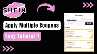 How to Apply Multiple Coupons on Shein !