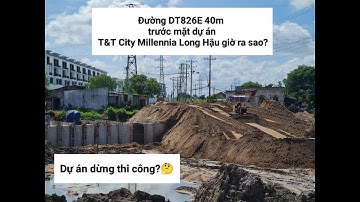 Tiến độ đường DT826E dự án T&T City Millennia Long Hậu nhìn từ trên cao - [ Flycam Thực Tế ]
