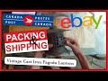 🇨🇦 Canada Post POV Packing & Shipping 📦 Vintage Cast Iron Pagoda Lantern 💰 eBay.ca Sales