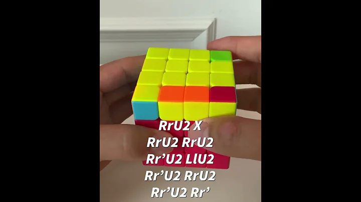 4x4 cube: step8 OLL parity algorithm