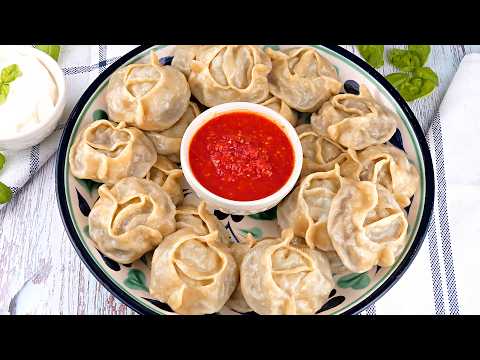 Вкусные и Сочные Манты!🥟 Универсальное Тесто для Мантов, Пельменей и Вареников, в том числе постных!