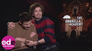 The cast of netflix’s umbrella academy, mary j blige, cameron
britton, robert sheehan, david castaneda, tom hopper, emmy
raver-lampman, ellen page & show...