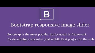 bootstrap responsive image slider