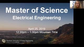 University of Colorado Boulder Master of Science in Electrical Engineering