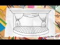 How to draw a Stage - Easy step-by-step drawing lessons for kids