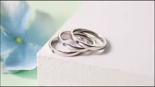 Silver Personalized Name Ring with Birthstone Custom Engraved Rings for Women