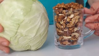 If You Have Cabbage & Walnut Prepare This Recipe   اگر در خانه کلم و گردو داری این دستور را آماده کن