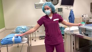 First going in the OR, spreading and opening surgical pack, instruments, and supplies (part 1 of 2)