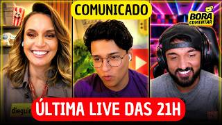 🔥😢IT’S OVER! LAST 9 PM LIVE of BORA COMENTAR with Dieguinho, Bárbara, and Schueng!