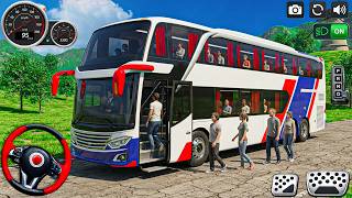 City Bus Game Driving 3D: Big Bauble Decker bus pick all village passengers - android gameplay screenshot 4