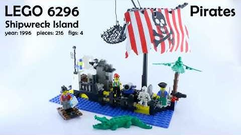 Lego RETRO SET - Pirates - Shipwreck Island - 6296 (speed build)