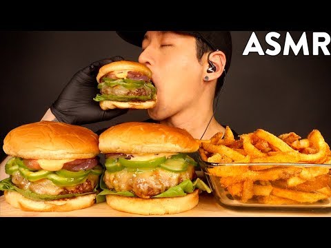 asmr-jalapeno-cheeseburger-&-cajun-fries-mukbang-(no-talking)-cooking-&-eating-sounds