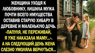 картинка: «Папуля, не переживай, я уже наказала маму…» Женщина уходя к любовнику, лишила мужа всего...
