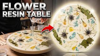 Real Flowers Frozen in Epoxy Resin. I Made a Coffee Table! / RESIN ART