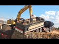 Incredible Scania Truck Fails Power Heavy Help Komatsu Excavator With Tadano Crane KR-500E