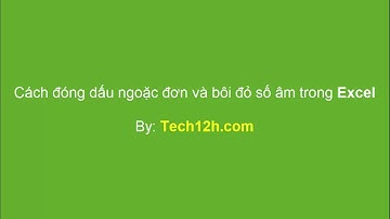 Đóng ngoặc đơn và bôi đỏ số âm trong Excel
