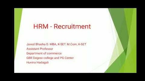 GBRC Video Lecture Series | Commerce | HRM | Recruitment Meaning and Objectives
