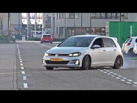 Slammed Volkswagen Golf 7.5 GTI Trying To Drift!