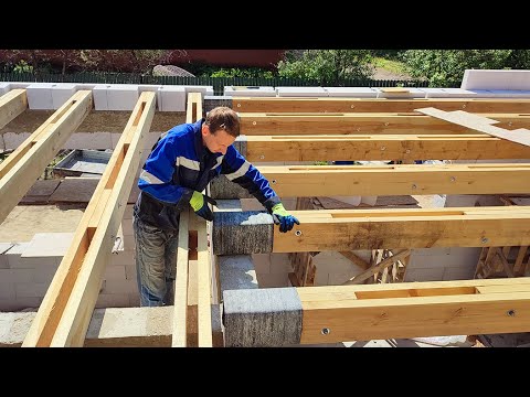How To Install Floor Joists. Building. Строительство дома. Балки перекрытия своими руками.