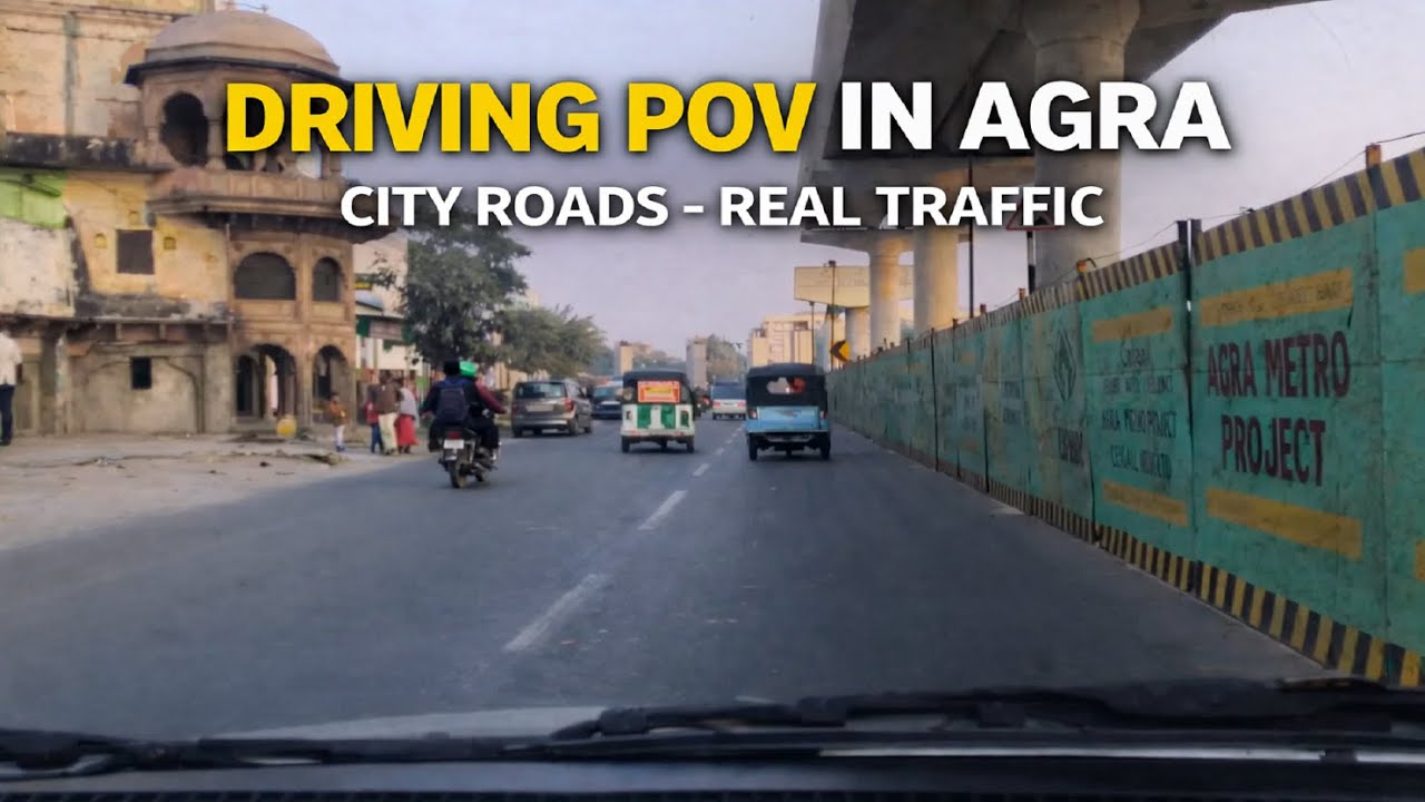Driving POV in Agra 🚗 | City Roads & Real Traffic Experience | Uttar Pradesh, India