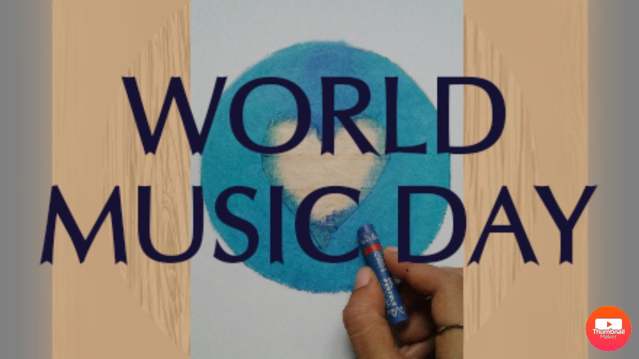 Simple world music day drawing world music day drawing 2020 oil