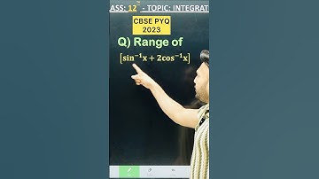 Range of 𝐬𝐢n^(−𝟏) 𝐱+𝟐𝐜𝐨𝐬^(−𝟏) 𝐱 #cbsepyq2023 #CBSE2025 #cbsepyq2024 #inverse_trigonometric_function