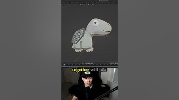 Efficient Object Joining Techniques in 3D Modeling - game character in Blender - 3.4: Dino Turtle