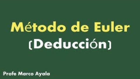 53. Método de Euler Deducción fórmula