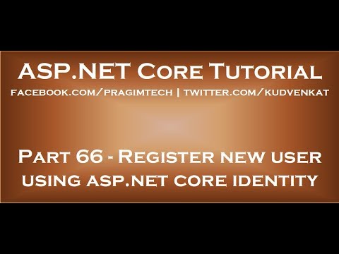 Register new user using asp net core identity