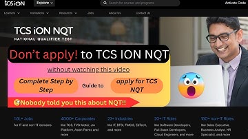How to Apply for TCS iON NQT 2025 | Step-by-Step Guide for Freshers