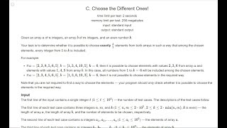 C. Choose the Different Ones! | Codeforces Round 923 (Div. 3)