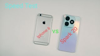 | Tecno spark 20 Ram 256GB | Iphone 6 | Ram 2GB | Speed Test 🚄 comparison 2023 | All Specification