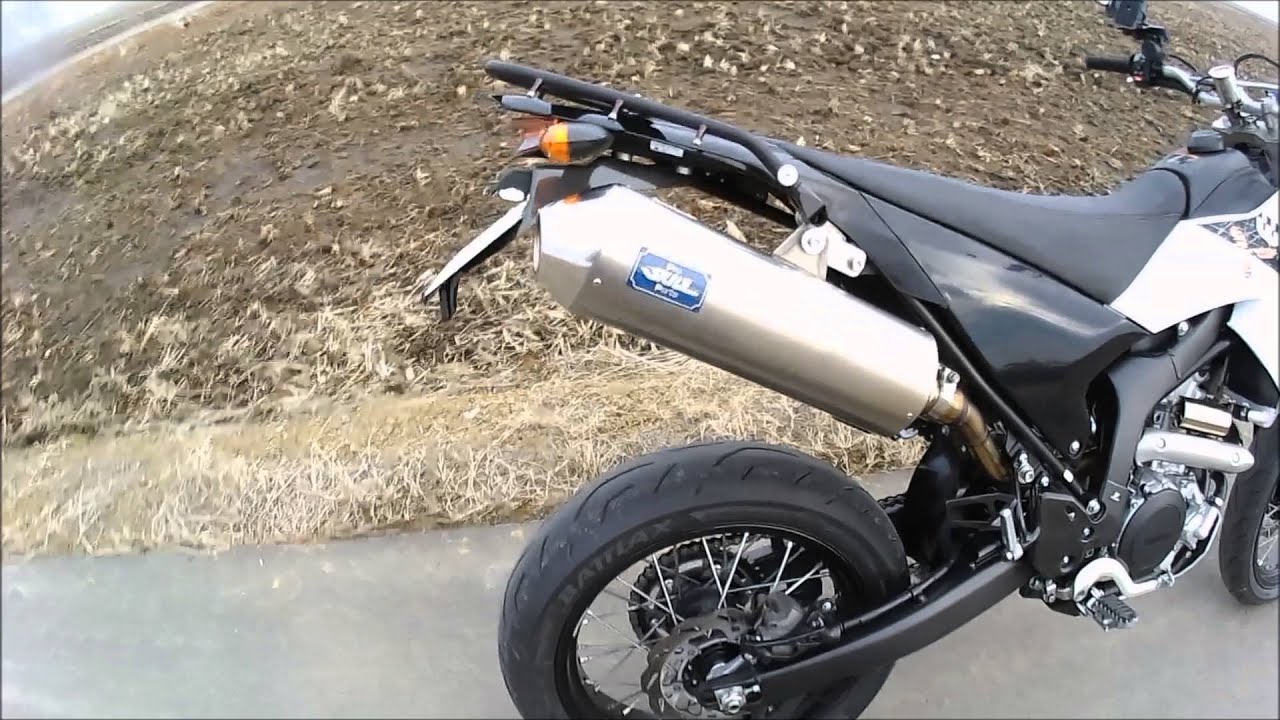 WR250X/R PROSKILLスリップオンサイレンサーの音！ - YouTube